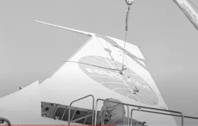 707 vertical stabilizer with HF antenna